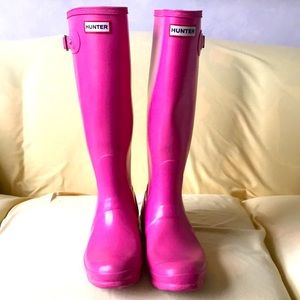 Hunter Original High Gloss Pink Waterproof Boots